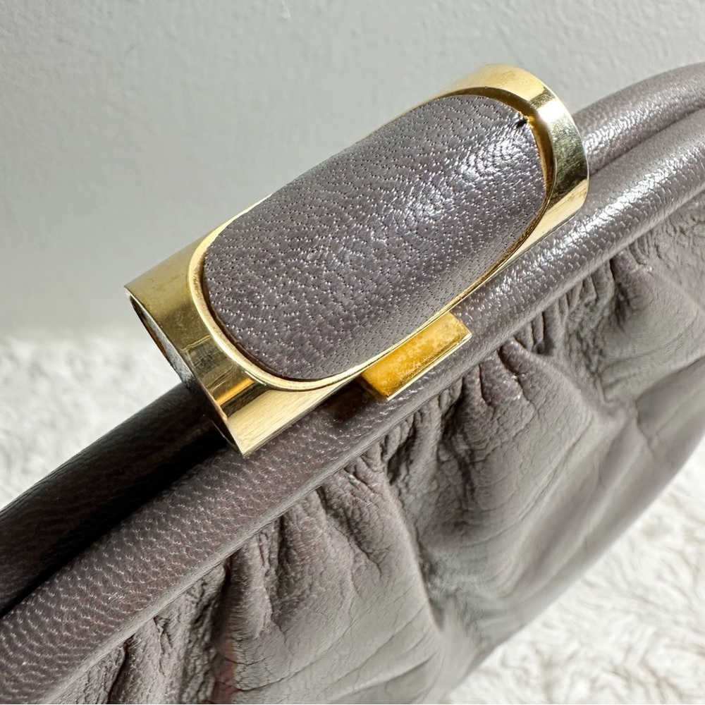 Vintage Bellido Susan Gail Leather Purple Clutch Purse - Picture 3 of 9